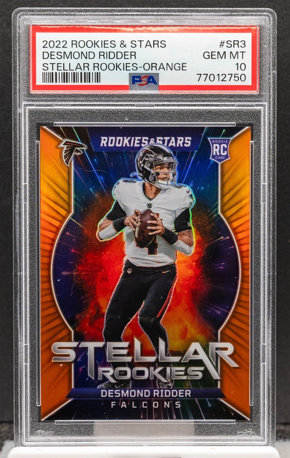 Desmond Ridder Panini Rookies & Stars Stellar Rookies #SR3 Orange