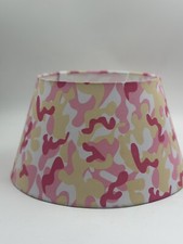 Sorpetaler Leuchten Lampenschirm, Bund, Rosa, Weiß, Geld Rund, Stoff/h 17/b 30cm