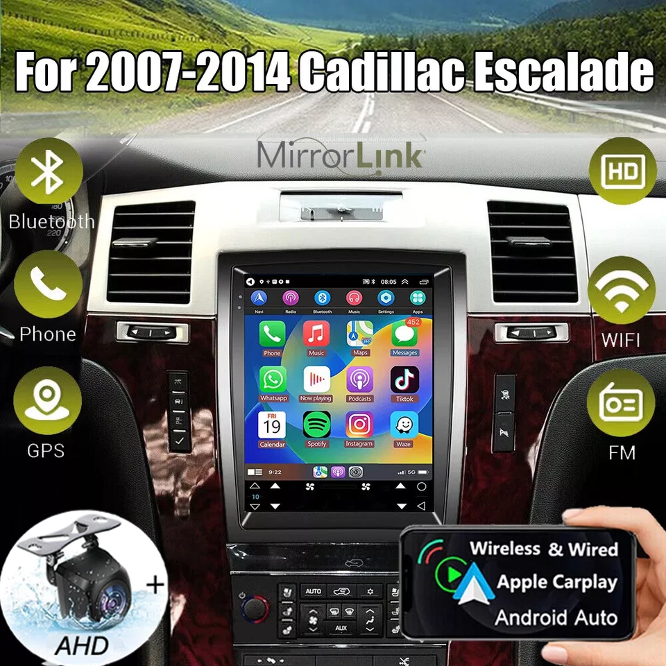 For Cadillac Escalade 2007-2014 Android 13 Car Stereo Radio GPS NAVI Player 64G Foto 3 de 4