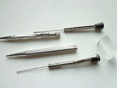 Antique 1900s Mechanical Propelling Pencil Silver 830 and 800 SET