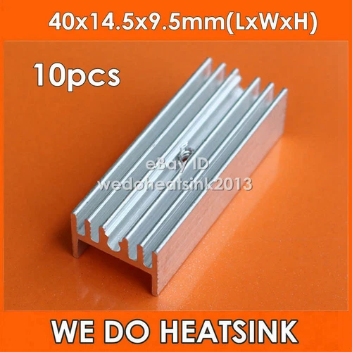10pcs 40x14.5x9.5mm TO220 / TO-220 Aluminum Radiator Heatsink