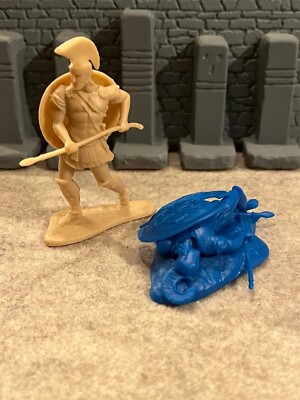 LOD Enterprises Plastic Figure Mini-Sets HEROES OF THE ILIAD DIOMEDES & CASUALTY