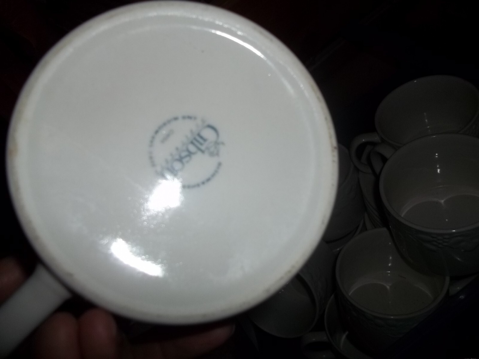 Gibson Cups and bread plates Grape embossed 6 available eBay