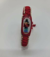 Pulsera Santa Muerte Tejida A Mano ROJA/Pulsera Santa Muerte ROJA Hecha a Mano 7