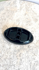 Vintage Snuf-A-Rette Oblong End Table Ashtray Black Made in USA 3 x 5"