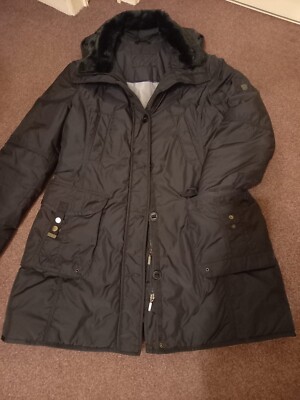 Gerry Weber Jacke Parker, Gr. 40, Neuwertig, Schwarz, Kaputze