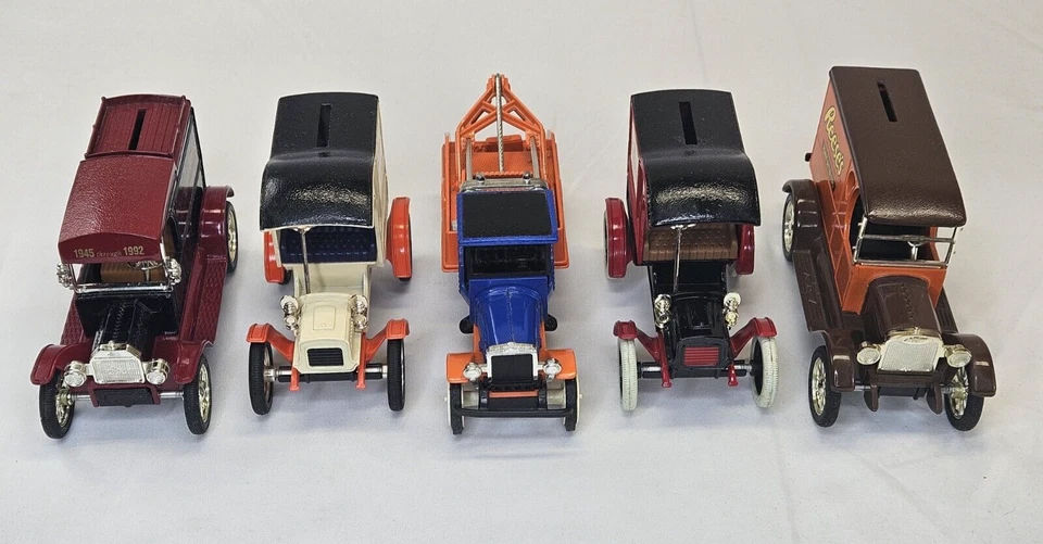 Lote de 5 bancos de camiones de juguete ERTL 5" de metal Boby Lionel Gulf de colección Foto 2 de 4