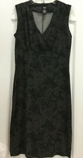 Mossimo Womens Dress Size M Black Gray Floral Sleeveless Party 89