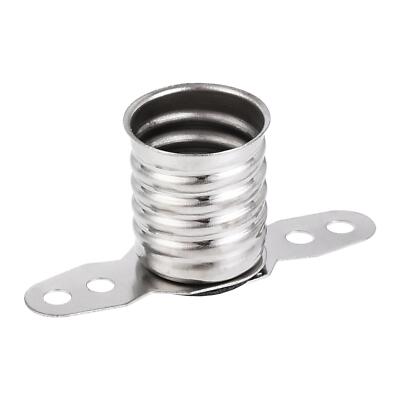 20 x E10 Lampenfassung 28x13mm DC 30V 2 Stifte Schraubsockel Vernickeltes Kupfer