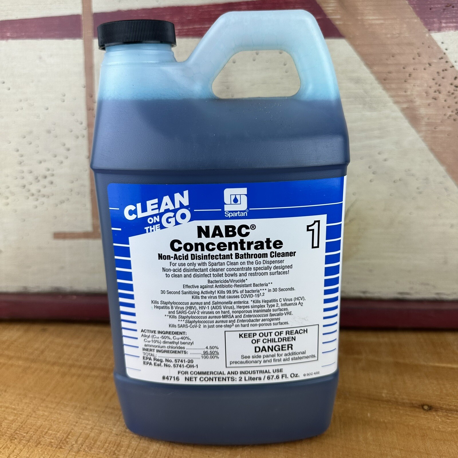 Clean on the Go 1 NABC CONCENTRATE NonAcid Disinfectant BR Cleaner 1