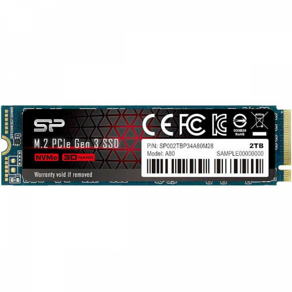 Silicon Power SSD 2TB M.2 2280 PCIe Gen3x4 NVMe 1.3 P34A80