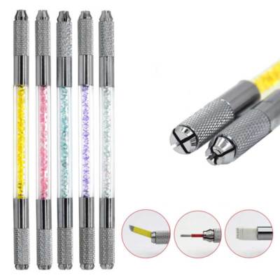 Permanent Makeup Eyebrow Liner Pen Double Head Microblading Tattoo Manual Pen