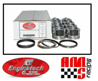 #ad Flat Top Pistons Set w Moly Rings for 2010 2014 Chevrolet GMC Gen IV 5.3L $273.50