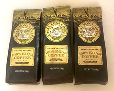 3 Bags of ROYAL KONA 100 Kona Coffee Whole BEAN Private Reserve 7oz BB 6/26 NEW