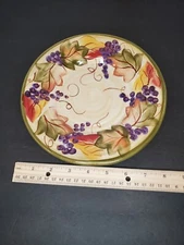 Linens N Things Tabletops Fall Autumn Leaves Grapes 8" Salad Plates replacements