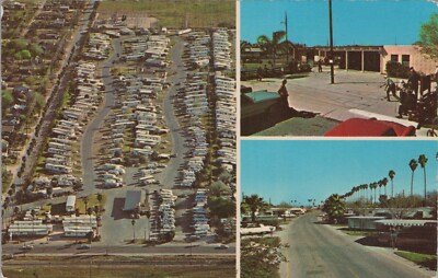 #ad Texas Mobile Park Sales McAllen Aerial Multi View postcard KP7 $6.90
