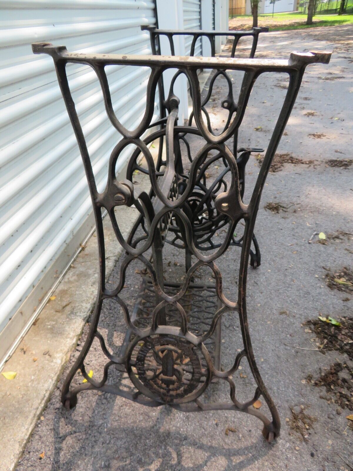 Antique Vintage Industrial Original Singer Sewing Cast Iron Table