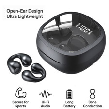 Wireless Bluetooth 5.3 Earbuds Ear Clip Bone Conduction Stereo Headphone Headset