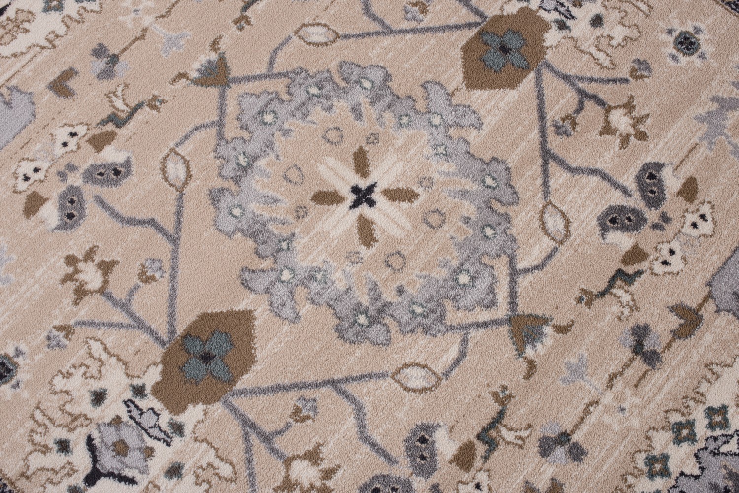 Traditional Klassischer Orientteppich Perser Vintage Teppiche in Beige Creme