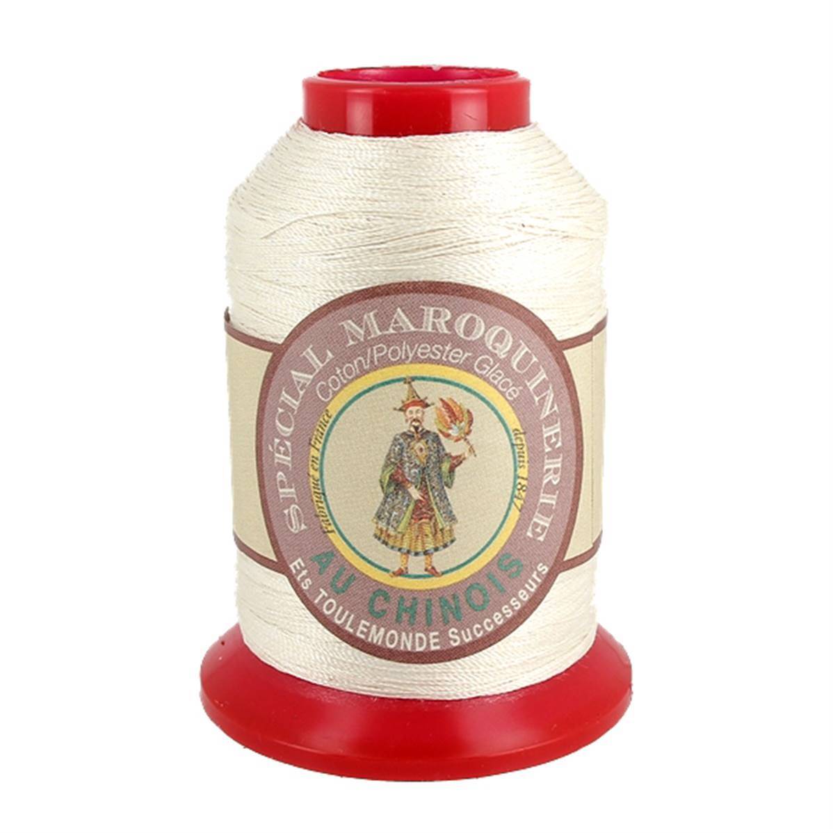 Fil polyester coton 28/2 de haute précision pour maroquinerie fine 0,38mm