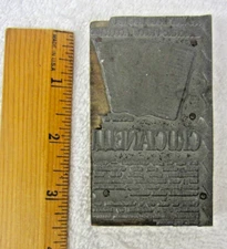 Vintage 1950's CRUCIANELLI  ACCORDION Newspaper Printer Type Advertising Block