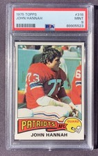 1975 TOPPS #318 JOHN HANNAH PSA 9 MINT