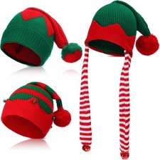 3 Pcs Christmas Knitted Santa Hats for Adult