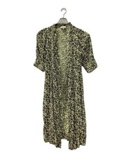 GANNI                    wrap dress Black× Yellow 21-158-11-041667