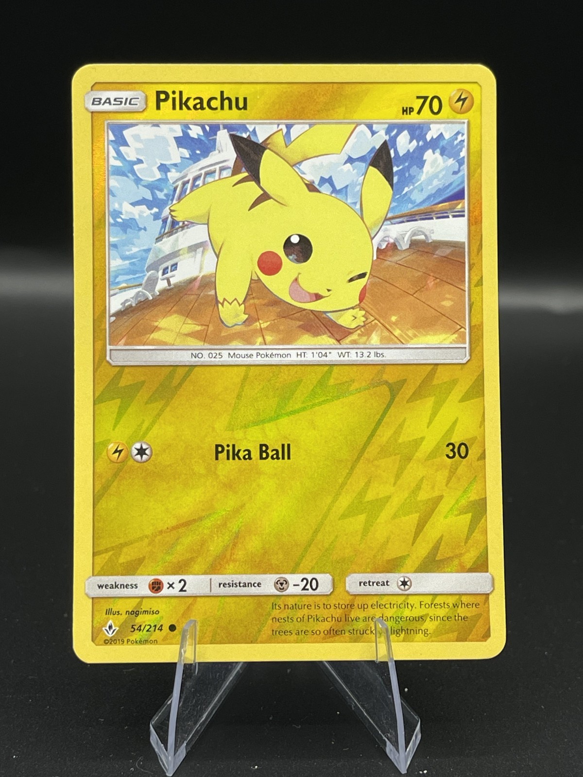 (NM) Pikachu Reverse Holo 54/214 Unbroken Bonds Pokemon TGC Card 317c2-2