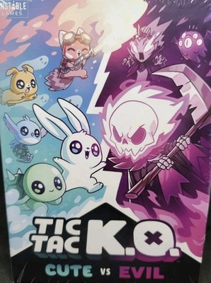 Tic Tac KO Cute vs Evil Card Game NEW SEALED 2-4 Players Unstable Games 5 Avail