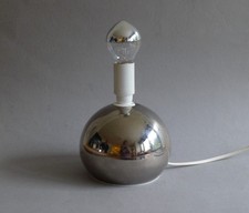 Vintage Artilux SWEDEN Beistell Chrom Metall Kugel Lampe 80er Jahre