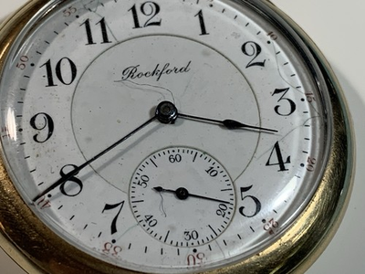#ad #ad Vintage ROCKFORD pocket watch 17j grade 335 model 2 1910 12s runs 25 year $174.95