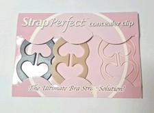 StrapPerfect Bra Strap Concealer Clips 3 Colors-Black, Clear  Tan New