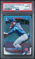 PSA 10 💎 Juan Cabada 1st Mojo Refractor 2025 Bowman Chrome Prospects CHI Cubs 