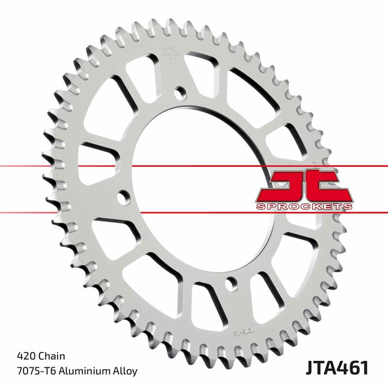 Couronne Aluminium Anti-Salissure JT SPROCKETS 461 denture 420 pour transmission propre