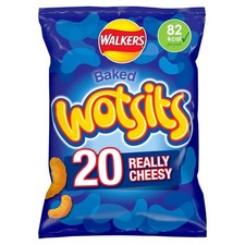 Walkers Wotsits Really Cheesy Multipack Snacks Crisps 20x16.5g