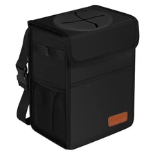 Femuar Leak Proof Car Trash Can with Lid - Waterproof Automotive Garbage Bin ...