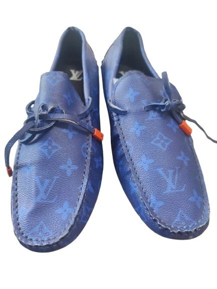 Louis Vuitton Canvas Blue Casual Shoes for Men for sale | eBay