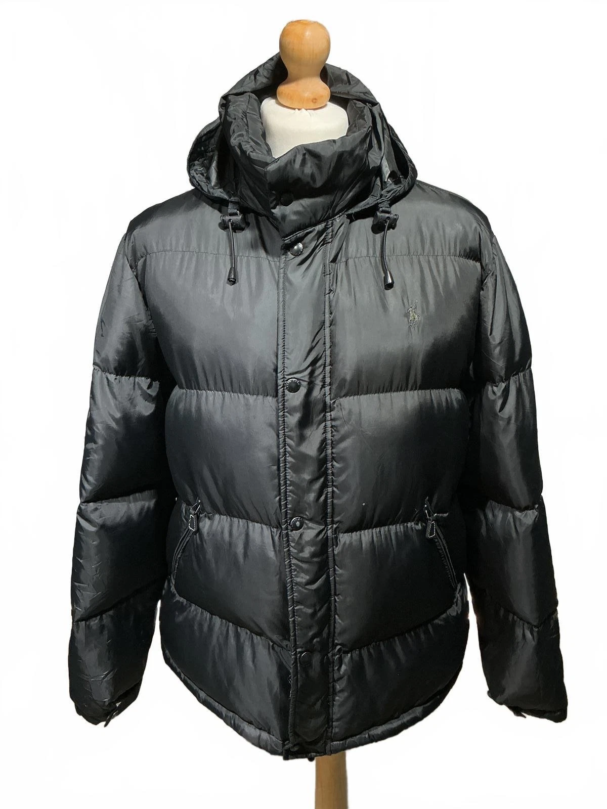 Ralph Lauren Men's Insulated Black Puffer Jacket with Hood