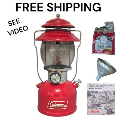 #ad #ad Coleman Lantern Red Single Mantle Model 200A Dated 11 77 Nov 1977 Clean Works $179.99
