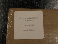 VTG Warren Kimble American Folk Art Print "BLANCHE" 8" x 10” New Sealed