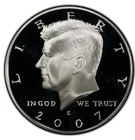 2007 -S Kennedy half dollar Gem DCAM Proof 90% Silver X-513