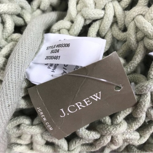 J.CREW Cadiz Hand-Knott Rope Tote Mint Green Resort Beach Boho Summer Vibes NWT - Picture 8 of 9
