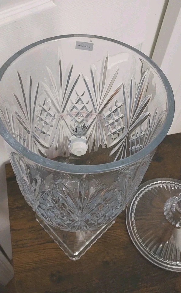 Dispensador de bebidas heladas, colección de cristal de Dublín - 1 galón - 21" H Foto 3 de 4