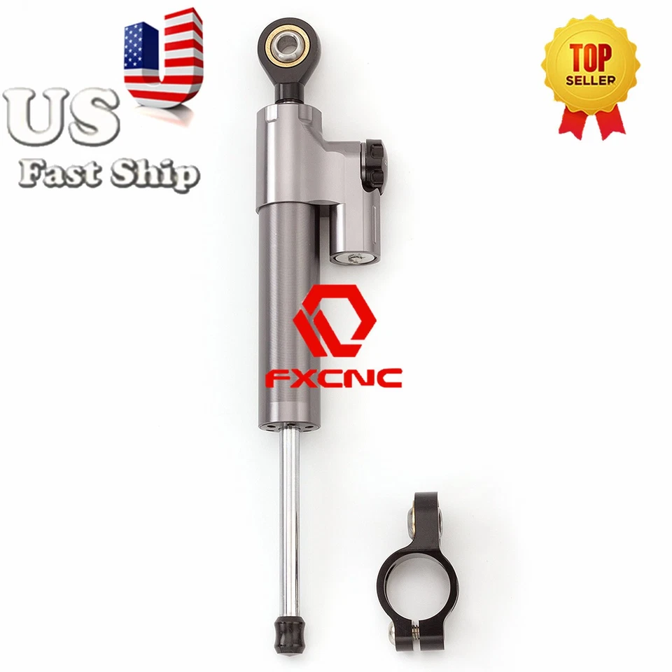 Amortiguador de dirección gris invertido lineal para CBR600F F4 F4i CBR954 929 CNC Foto 2 de 4