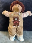 Vintage 1983 Cabbage Patch Kid Boy Doll OK Factory #4 Pacifier Teddy Bear Outfit