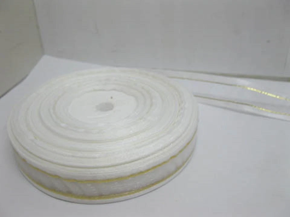 5Rolls X 250Yards White Edged Organza Ribbon 18mm - Image 3 of 3