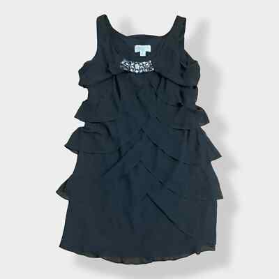 J.R. Nites by Carol Lin Vintage Tiered Ruffled cocktail dress size 12