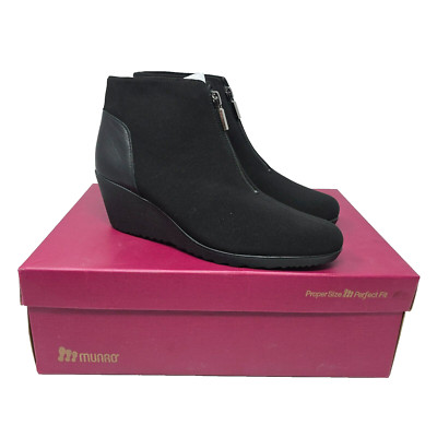 Munro American Women's Rachael Black Fabric Bootie M591587 Size 8.5 N New