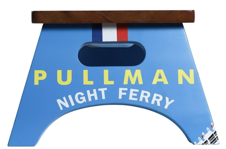 The Boat Train Pullman Train Steps Foot Stool 7.75" Wood Toilet Poop Bathroom - Image 3 of 4